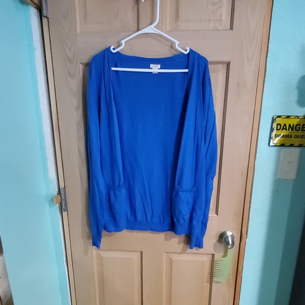 Blue cardigan